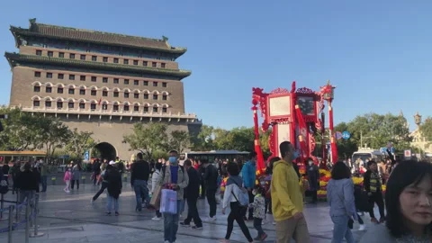 Qianmen in Beijing festivals Video stock 142720375