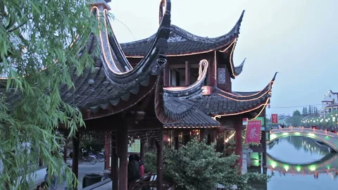 Qibao Ancient City Stock Footage 99022694