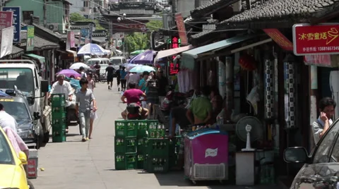 Qibao Ancient Town Video stock 33362658