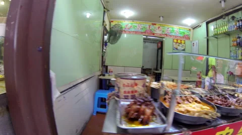 Qibao Mkt Slo-Mo sideview 11 30 fps Stock Footage 40543145