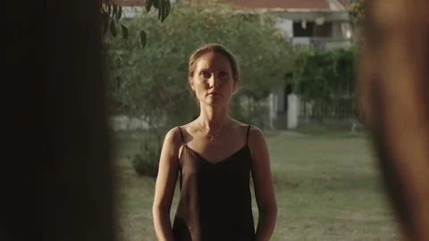 Qigong master standing still practicing meditative training in nature Video stock 257669828