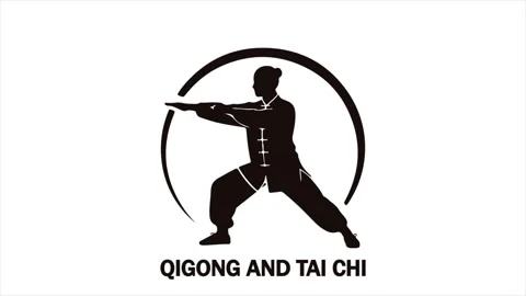 Qigong Tai Chi logo master Stock Footage 333475311