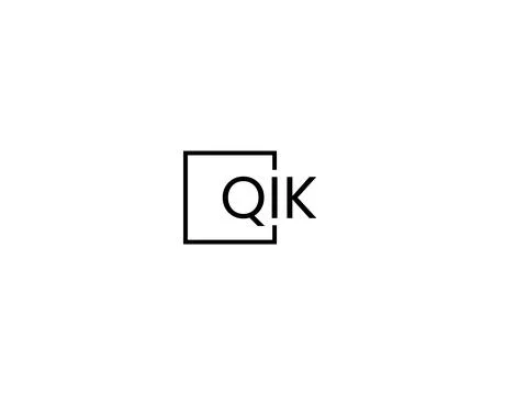 QIK letter initial logo design vector illustration Stock Illustration