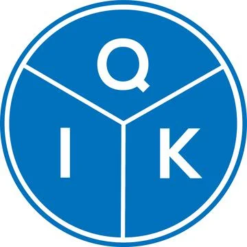 QIK letter logo design on white background. QIK creative initials letter logo Stock Illustration