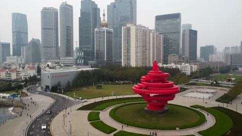 Qingdao city. May 4th square Stock Footage 164420528
