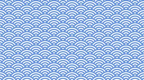 Qinghai wave background (light blue) Stock Illustration