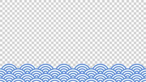 Qinghai wave at the bottom of the image (transparent background) Stock Illustration