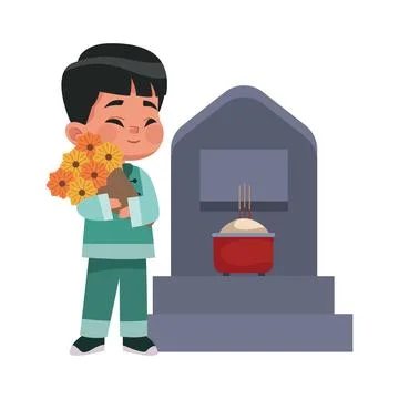 Qingming ancestor tradition Stock Illustration