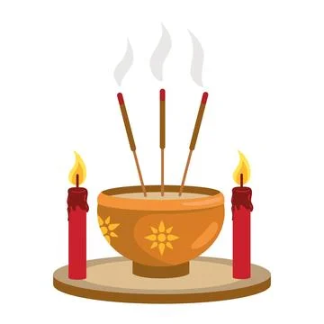 Qingming incense aroma Stock Illustration