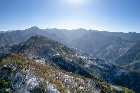 Qinling Mountain in Winter Stock Photos