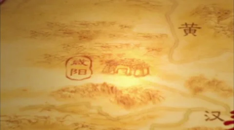 Qin‘s territory map Stock-Footage 66745109