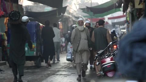 Qissa Khwani Bazaar peshawar Video stock 250902864