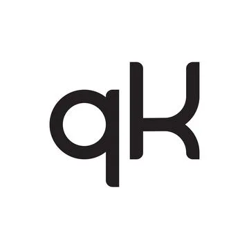 Qk initial letter vector logo icon Stock-Illustration