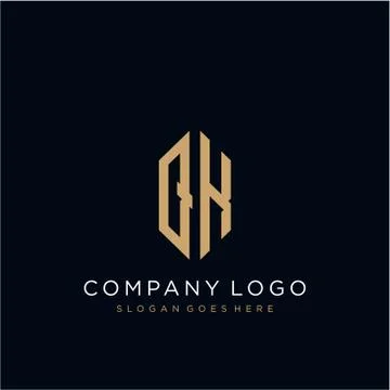 QK Letter logo icon design template elements Illustrazione stock