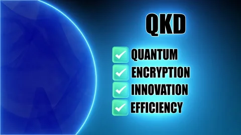 QKD is a quantum cryptography method using quantum states Stock Footage 302192271