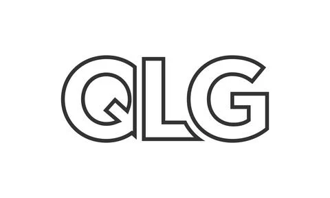 QLG logo design template with strong and modern bold text. Initial based ve.. Stock Illustration