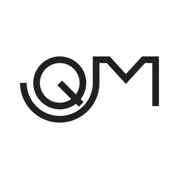 Qm initial letter vector logo icon Stock Illustration