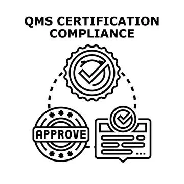 Qms certification compliance system vector concept Stock Illustration
