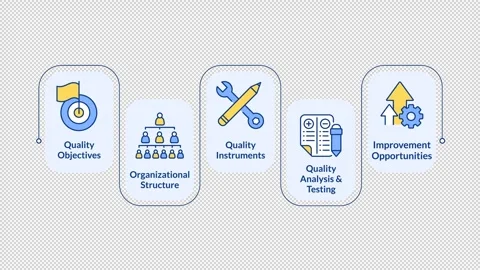 QMS elements infographic animation rectangle Stock Footage 313980880