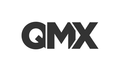 QMX logo design template with strong and modern bold text. Initial based ve.. Stock Illustration