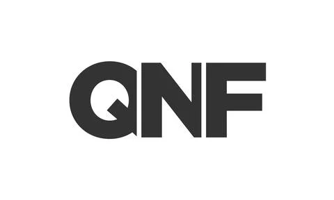 QNF logo design template with strong and modern bold text. Initial based ve.. Stock Illustration