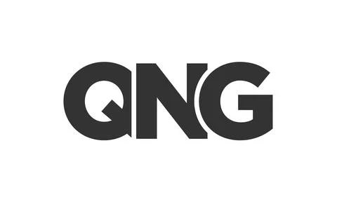 QNG logo design template with strong and modern bold text. Initial based ve.. Stock Illustration