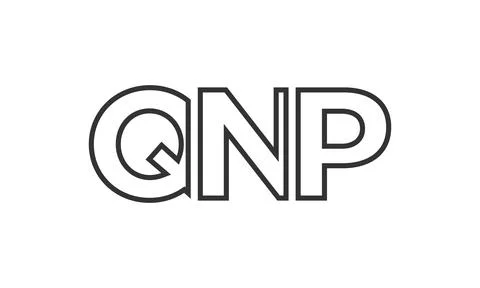 QNP logo design template with strong and modern bold text. Initial based ve.. Stock Illustration