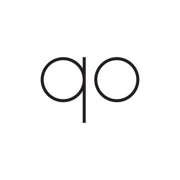 Qo initial letter vector logo icon Illustrazione stock