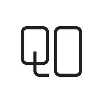 Qo initial letter vector logo icon Stock-Illustration