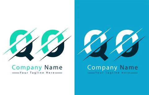 QO Letter Logo Vector Design Template Elements Stock Illustration