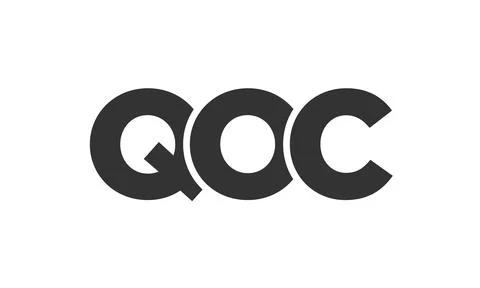 QOC logo design template with strong and modern bold text. Initial based ve.. 库存插图