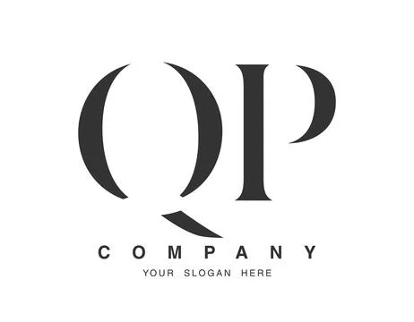 QP logo design. Initial letter q and p serif font style. Creative classic c.. Stock Illustration