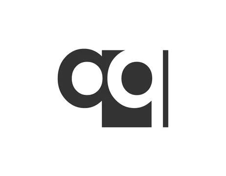 QQ creative geometric initial based modern and minimal logo. Letter q q tre.. Stock Illustration