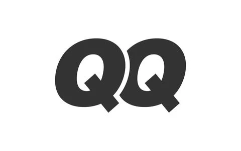 QQ Techno Editable Font Logo For Corporate Branding. Bold, Futuristic Desig.. Stock Illustration