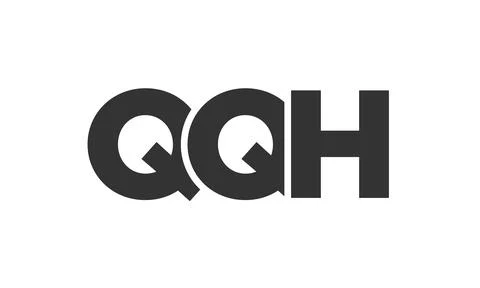 QQH logo design template with strong and modern bold text. Initial based ve.. Stock Illustration