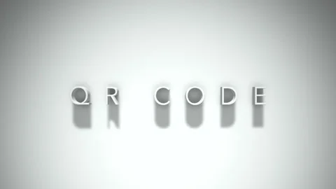 Qr code 3D title animation with shadows on a white background Stock-Footage 297273762