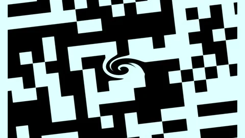 QR code, abstract appearance. Abstract, artificial, blue background. Stock Footage 171579679