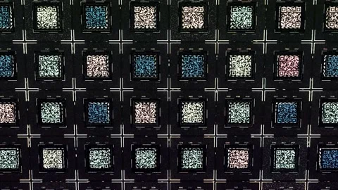 QR code abstract technology background, seamless loop. Animation. 3D futuristic Stock-Footage 155069052