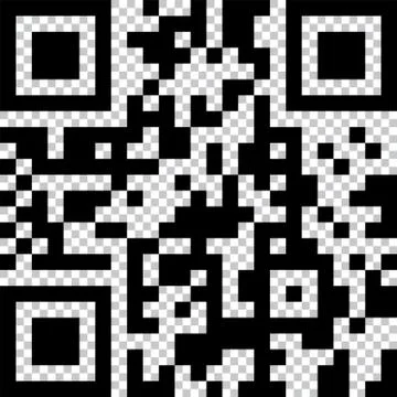 QR code abstract vector design for id scanning without background Stock Illustration