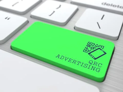 QR Code Advertising Concept. 스톡 일러스트