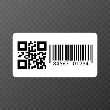 QR code and barcode label. vector illustration Stock-Illustration