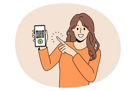 Qr code and Online payment concept Illustrazione stock