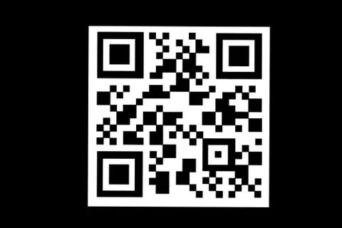 Qr code on black background Stock Illustration
