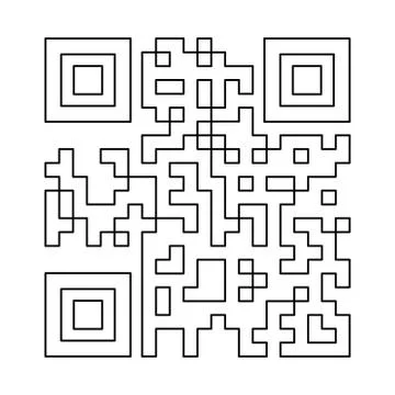 QR code  the black color icon . Stock Illustration