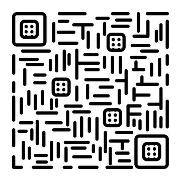 QR code black line icon Stock Illustration