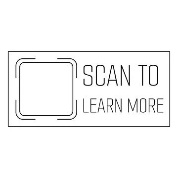 QR code black thin line frame, scan viewfinder frame with inscription Scan to Stock Illustration
