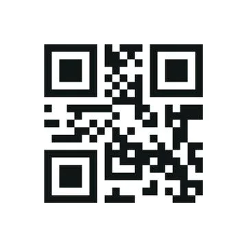Qr code -  black vector icon Illustrazione stock