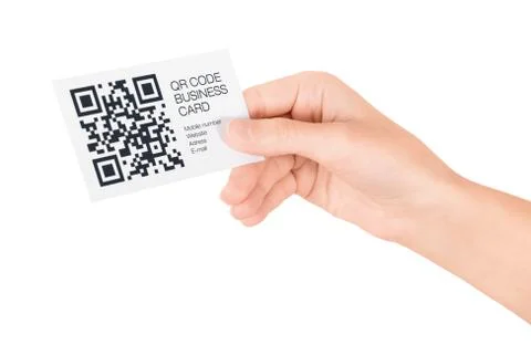 Qr code business card concept Stock Photos