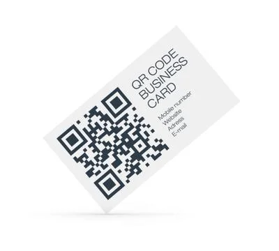 Qr-code business card concept Stock Photos