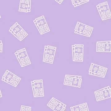 Qr code on cinema ticket color icon vector isolated illustration Stockillustratie